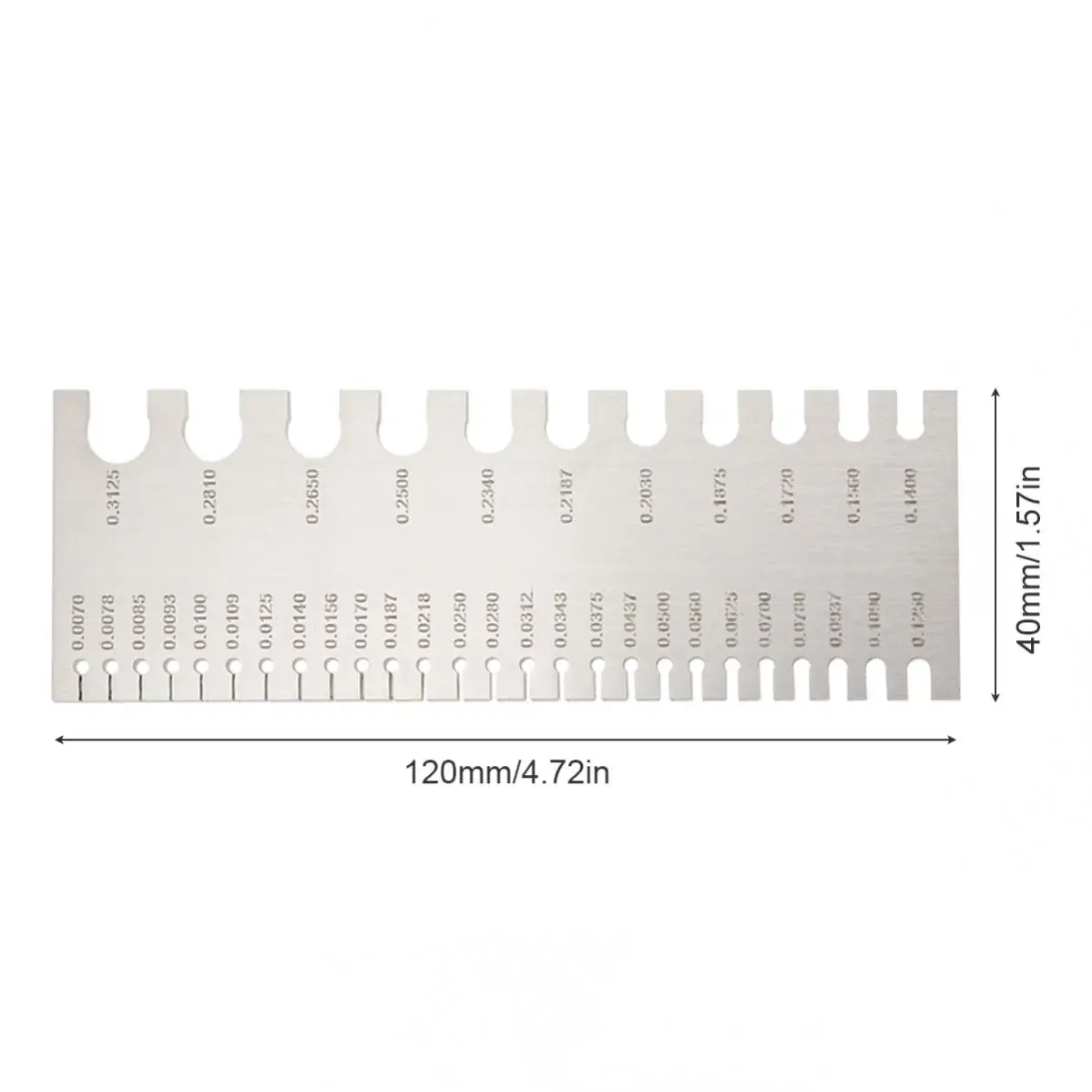 Stainless Steel Wire Sheet Thickness Diameter Gauge Ruler US Standard Wire Gauges  0 to 36 Gage Measuring Tools