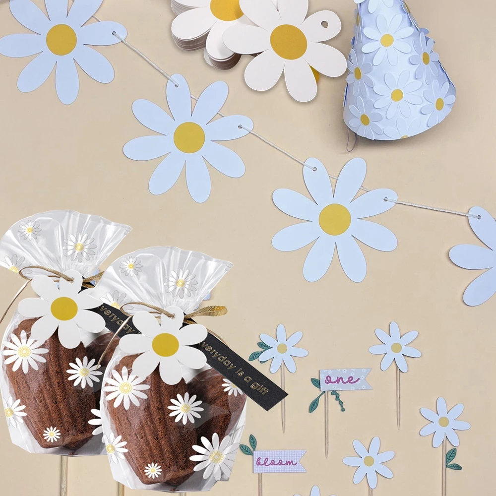 Gänseblümchen Serie Papier Banner Aufkleber Handwerk hängende Hebels für alles Gute zum Geburtstag Baby party Party Dekorationen Hochzeits geschenke Lieferungen