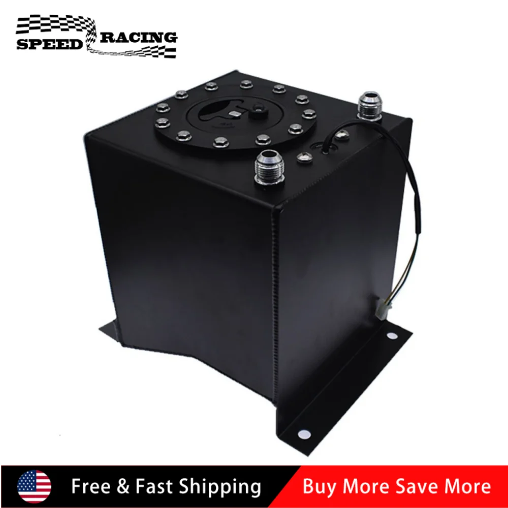 

2.5 Gallon 10L Aluminum Fuel Cell Gas Tank & Level Sender OC-1018 Black Red