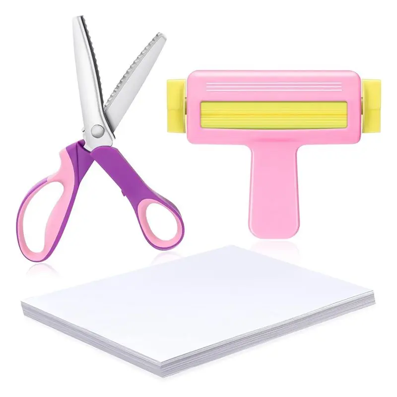 

ABKJ-Paper Crimper,9In Shears,Thin Inkjet Paper 100 Sheets 8.25 X 11.6 Inches For Chip Bags Crafting For Inkjet Printer