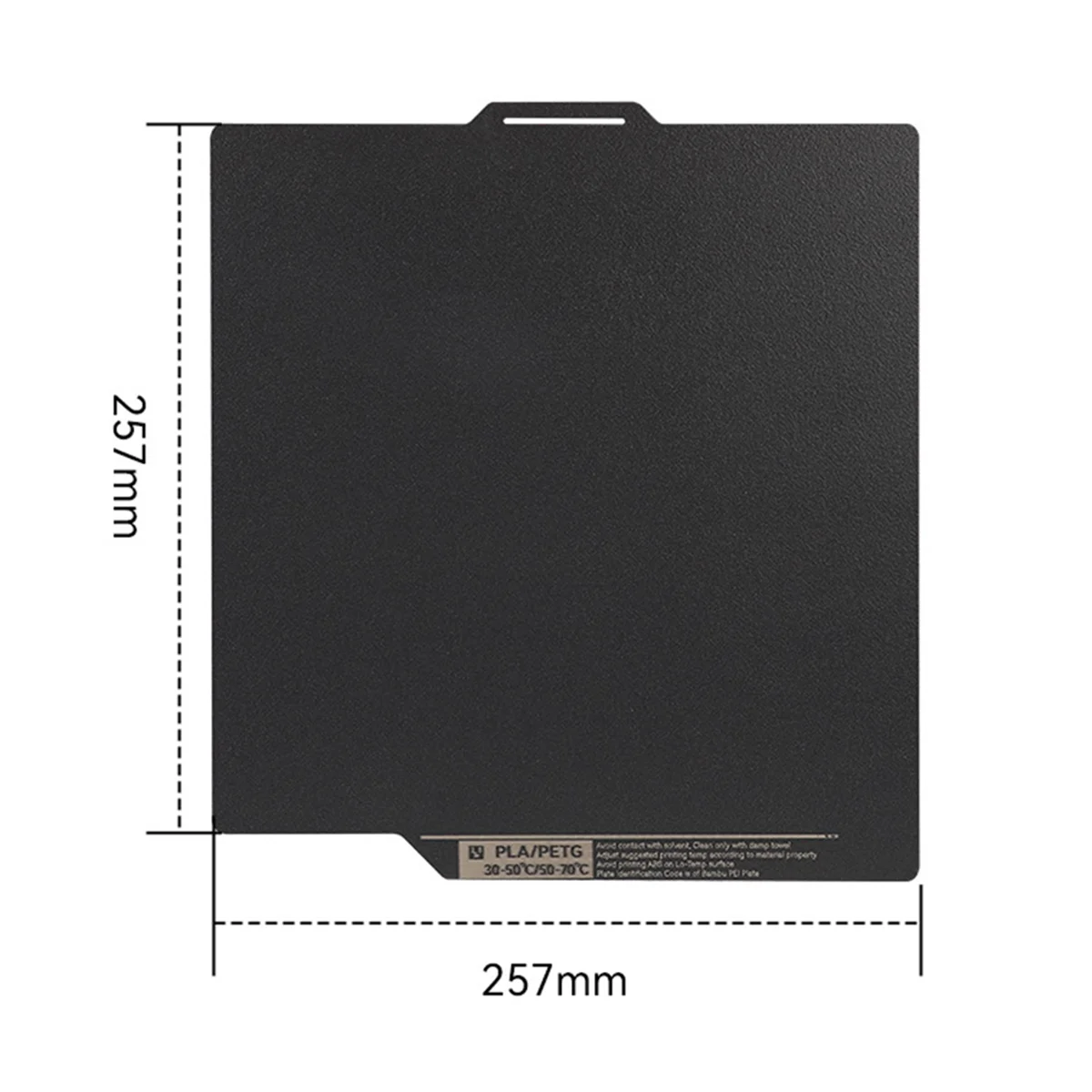 3D Printer Building Plate for Bambu Lab A1/X1/PLP/S 257X257mm Double Side Polyurea Sheet Spring Steel Sheet Heat