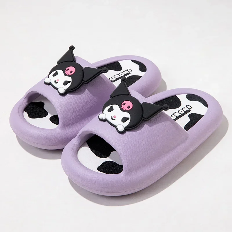 MINISO Anime Sanrio Cinnamoroll Kuromi Melody Hello Kitty bambini bagno antiscivolo scarpe con suola morbida sandali dei cartoni animati pantofola