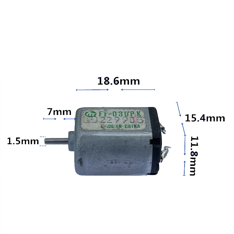 

Mabuchi FF-030PK-08250 Mini 15mm*12mm 030 Electric Motor DC 3V 6V 9V 16500RPM High Speed Precious Metal Brush for AV Door Lock