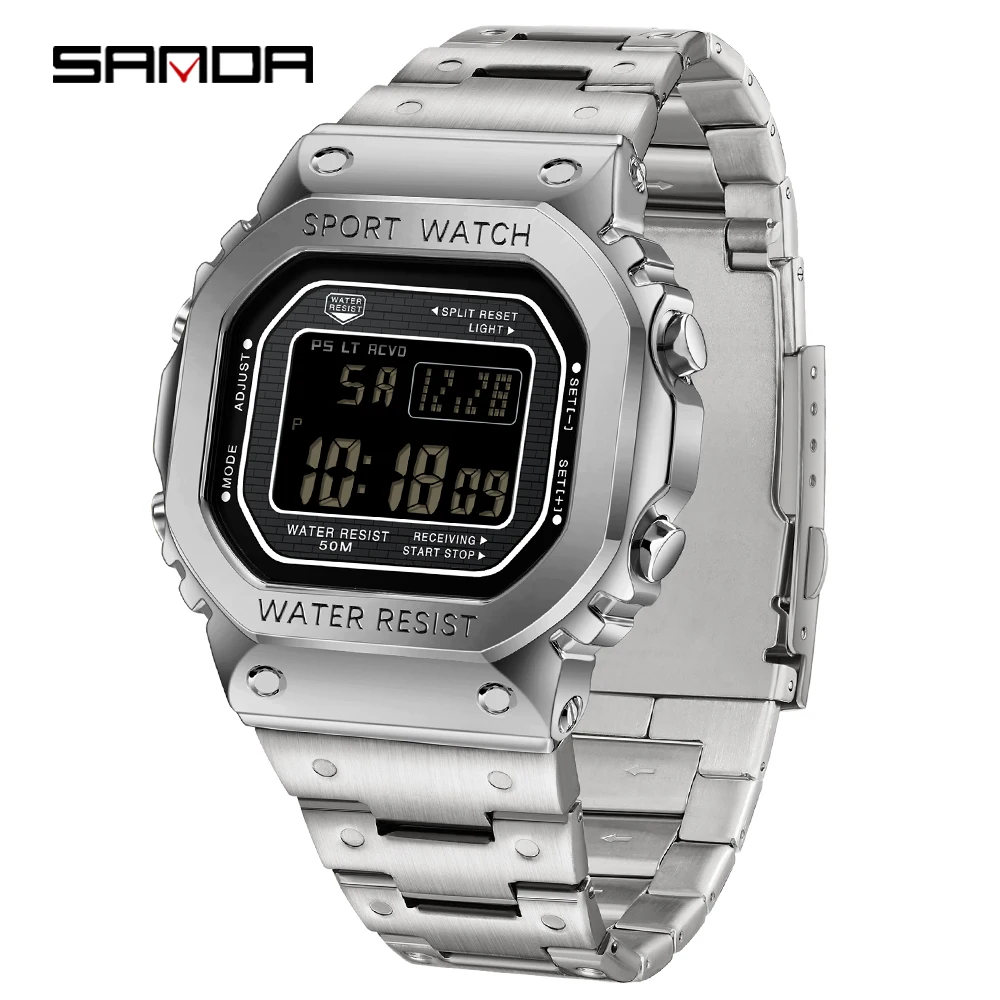 Men's Square Waterproof Multi-Functional Wrist Watch