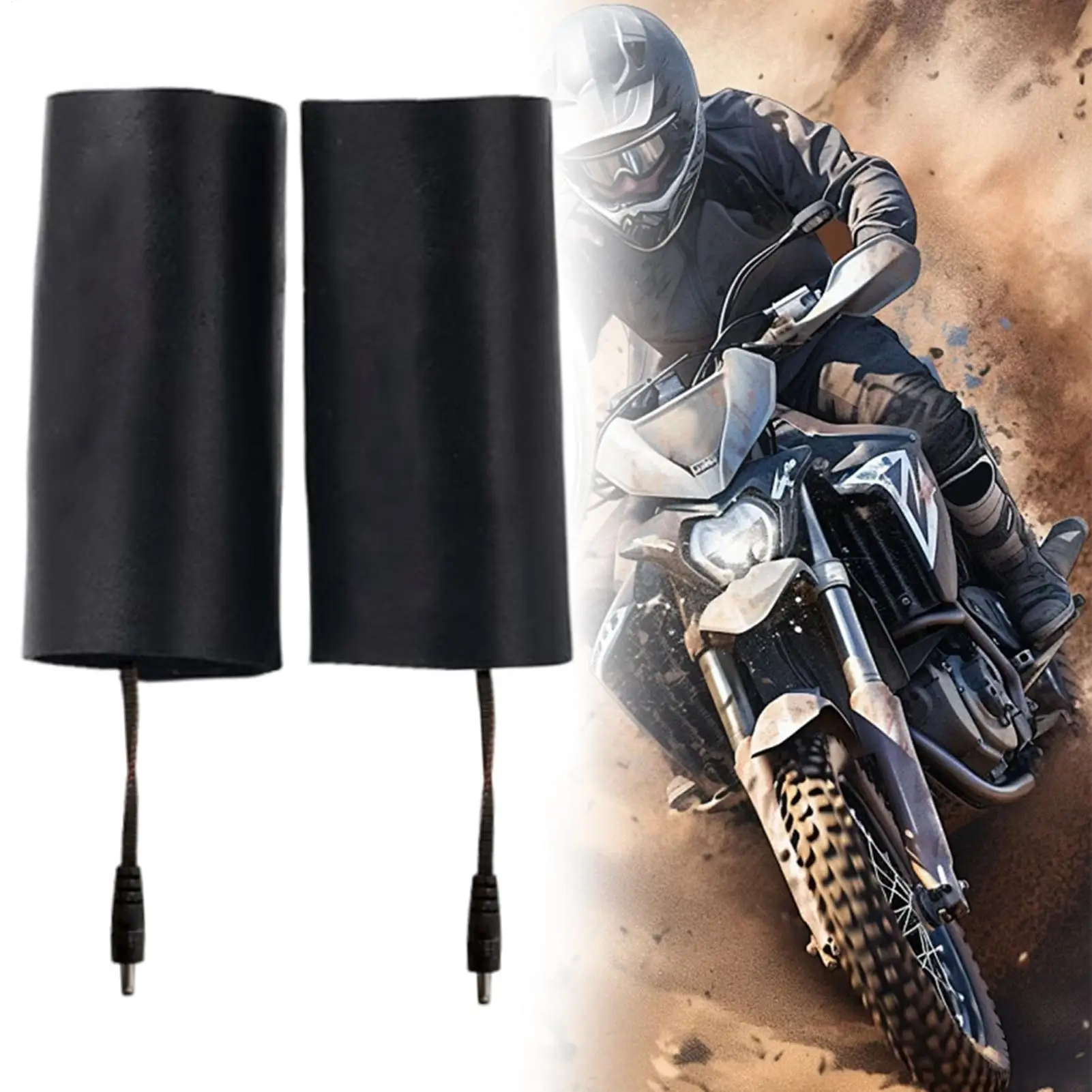 Heated Handlebar Grips USB Powered 3 Temperature Settings Cycling Hand Heater Motorcycle Handlebar Warmers For Winter Cold