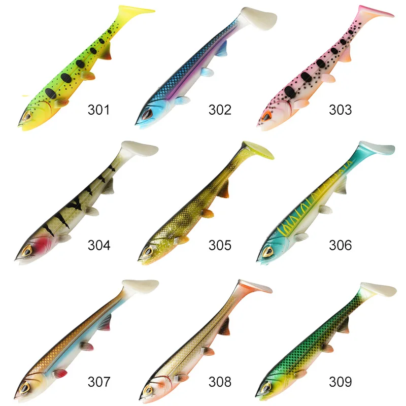 NOEBY Pro Swimbait Shad Pike Lure Sinking 15cm/26g 19cm/55g 24cm/101g 28cm/165g Paddle Tail Silicone Shad Leurre Souple