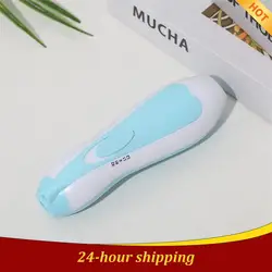 Electric nail polisher baby blue powder 6-piece electric nail clipper baby nail clipper manicure set baby newborns baby care Kit