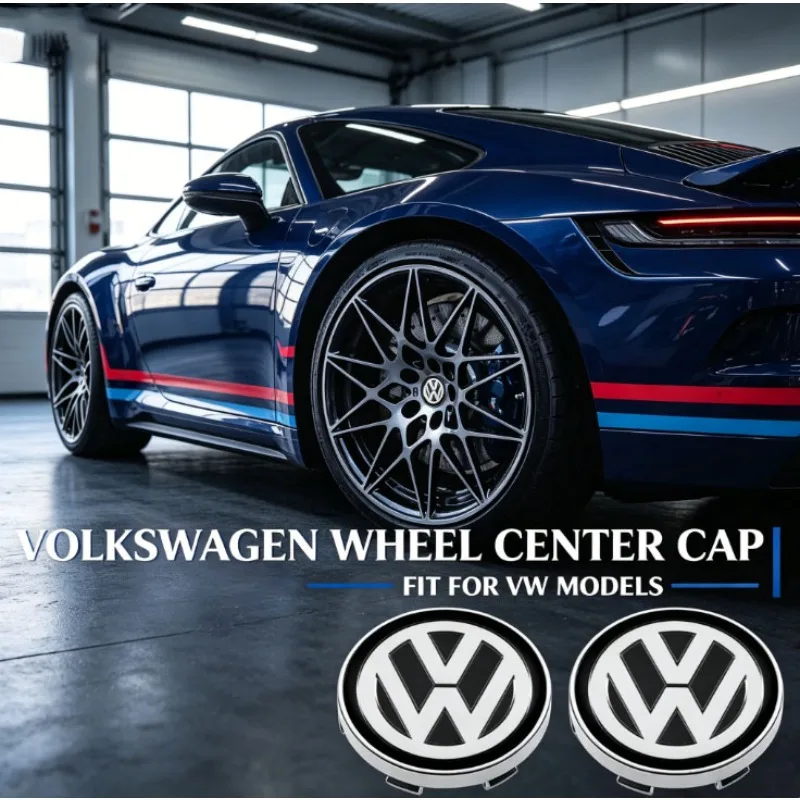 

4pcs 60mm Car Wheel Center Hub Cap 56mm Stickers Car Rims Dust-proof Cover Hubcaps for VW Tiguan B5 B6 B7 Polo Golf-4 5 6 Passat