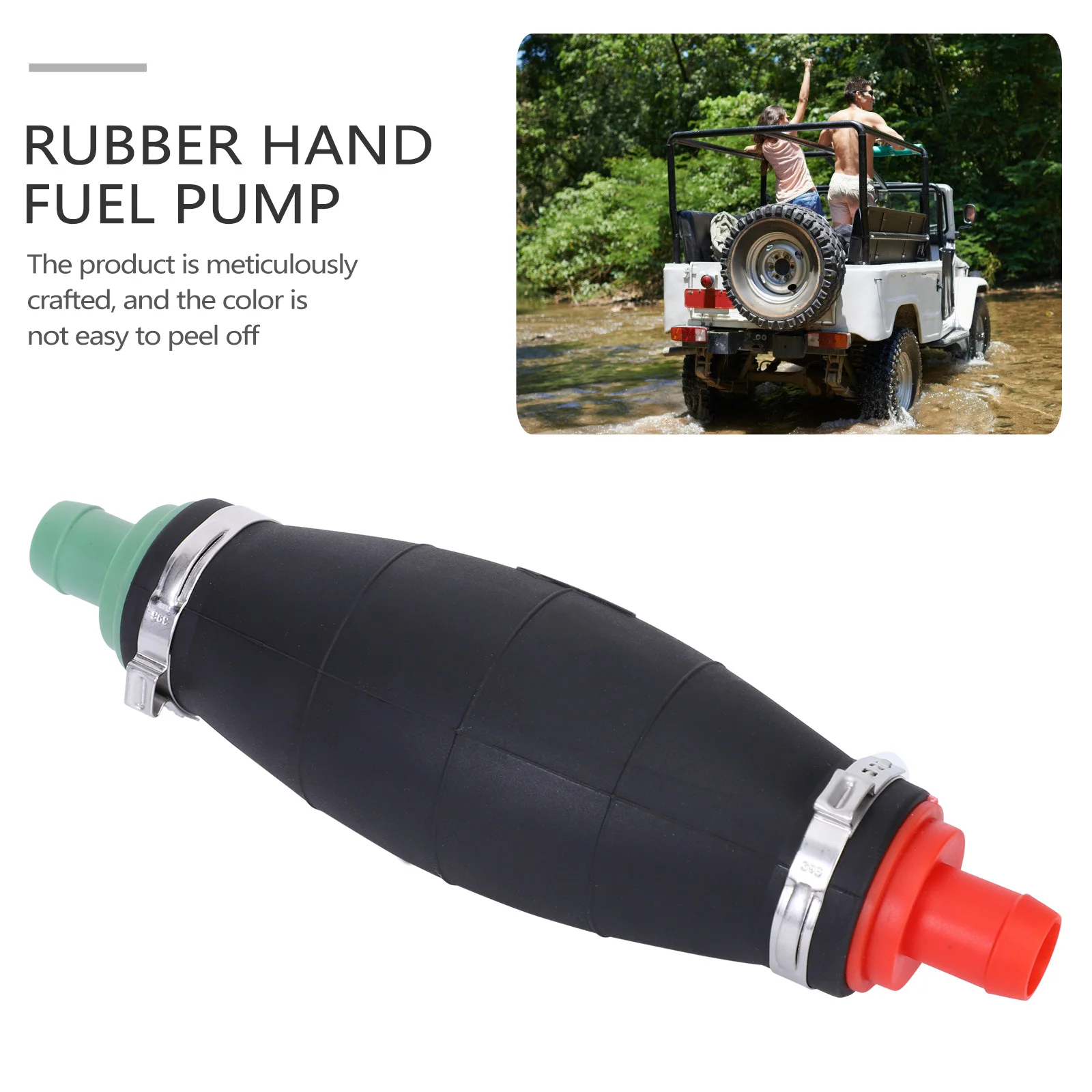 

1Pcs Hand Fuel Pump Rubber Large Flow Durable for Car Boat Motorcycle Emergency Fuel Transfer Diesel Oil
