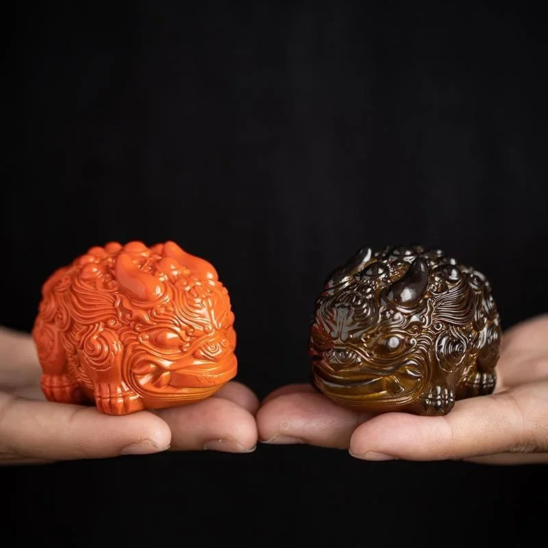 Color Changing Resin Tea Pet Mini Zhaocai Pixiu Lion Figurines Cute Kung Fu Tea Set Accessories Multi Style Tea Table Decoration