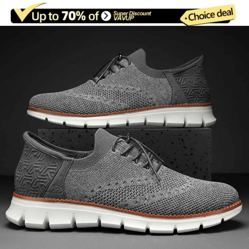 

Outdoor Men Causal Sneakers Lightweight Breathable Mesh Soft Sold Walking Shoes Comfortable Shock-absorbing Trendy Shoes for Men