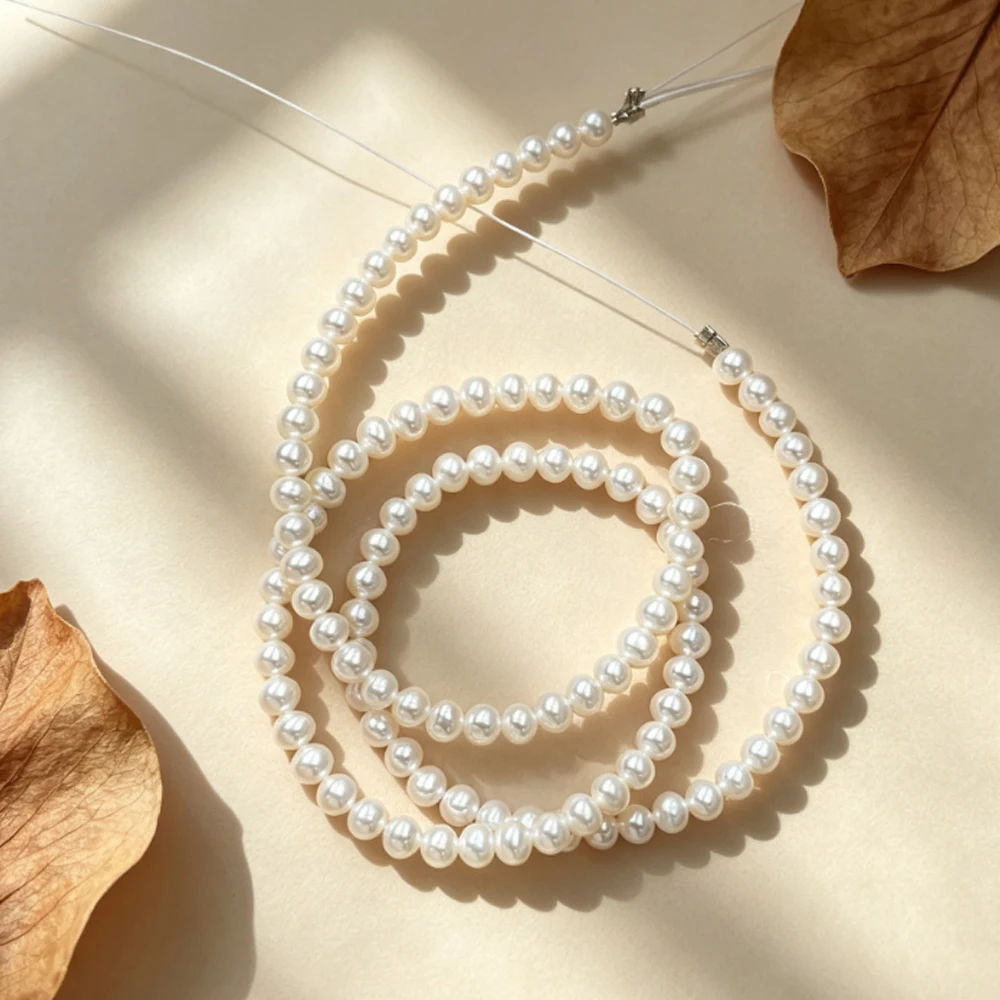 AAA 3–4mm Near-Round High-Quality Natural Freshwater Pearls Beads for Jewelry Making DIY Necklaces Bracelets and Accessories