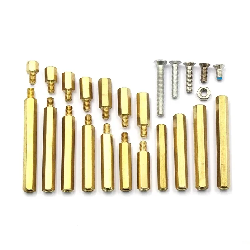 5pcs M4 Brass Motherboard Standoffs Hex Board Rack Stud Spacing Screw M4*5 6 8 10 20-50 Hexagon Copper Female PCB Pillars