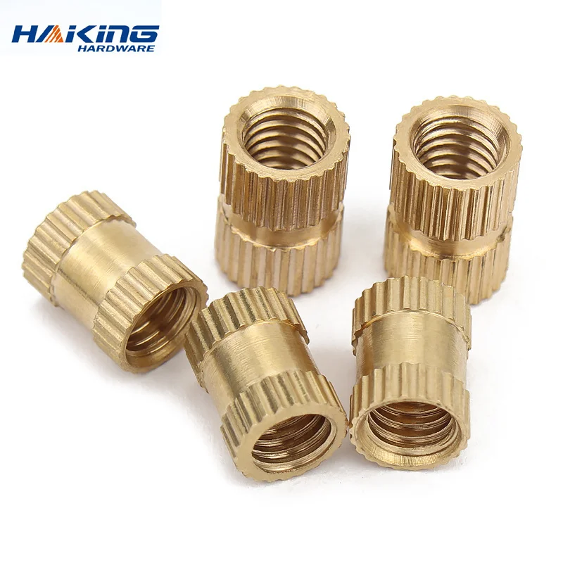 10-50pcs brass insert nut m2 m2.5 m3 m4 m5 m6 knurled threaded insert nut for 3D print