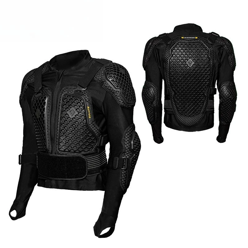 Combinaison de moto tout-terrain, veste blindée de moto avec protection de la poitrine et ensemble pantalon, veste de course de moto