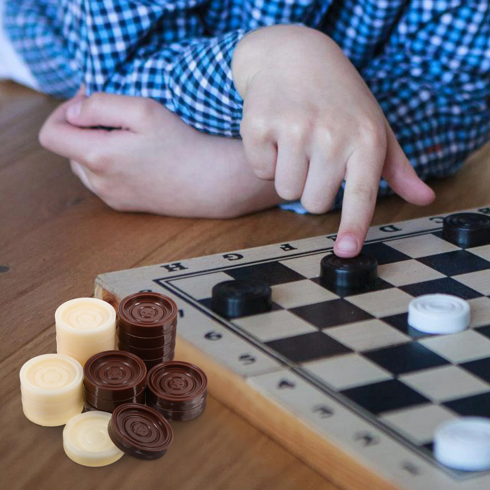 

24pcs Plastic Checkers Chessboard Accessories Abs Replacement For Chess Set Board Pieces Round