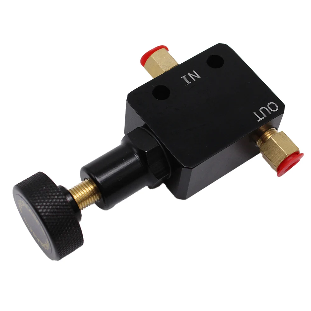 

1 8NPT Connector Black Adjustable Valve Braking Control Easy Installation Load Proportioning Reliable Functionality