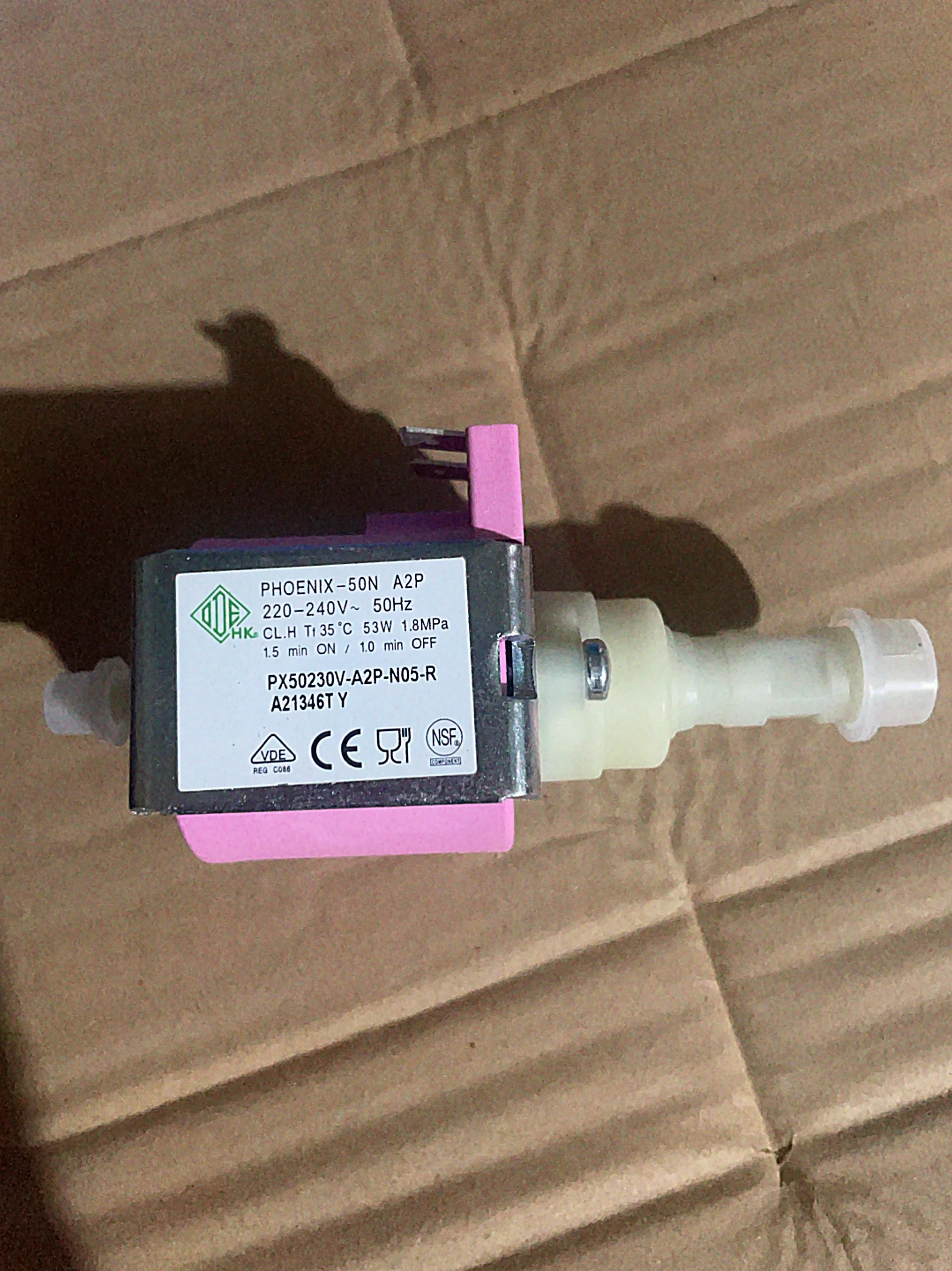 

Оригинальный электромагнитный насос ODE PHOENIX-50N, кофемашина, универсальный водяной насос 220 В, 53 Вт