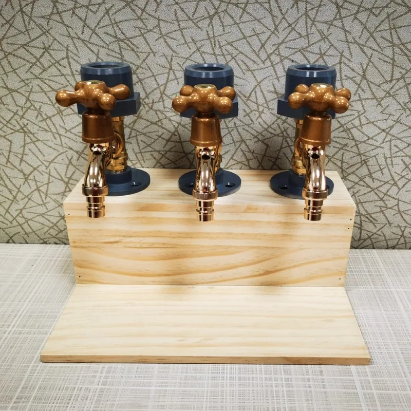 

Wooden Whiskey Liquor Dispenser Faucet Shaped Shot Dispenser Beverage Whiskey Holder for Bottle Home Bar Party Bar Accessories