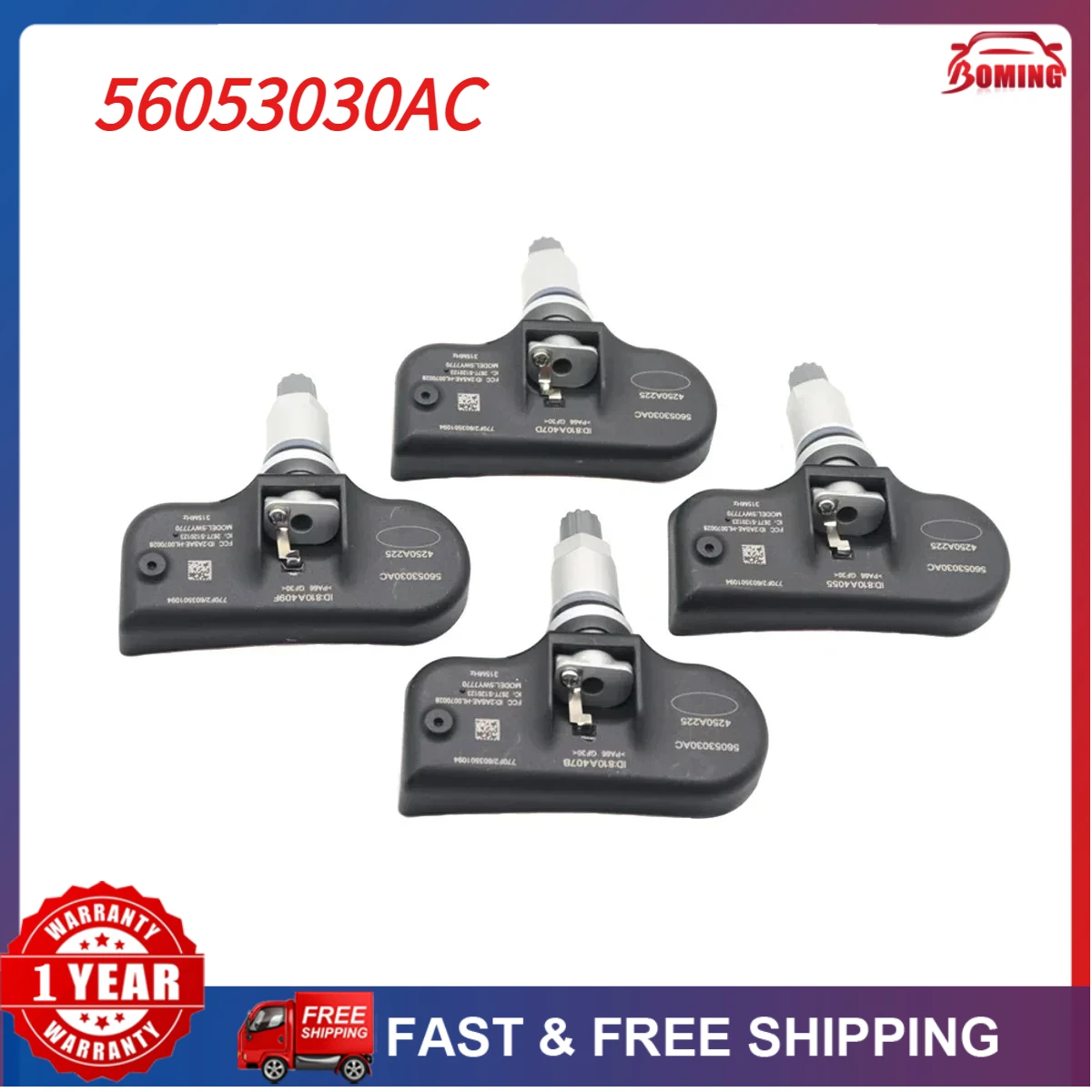 Sensor de control de presión de neumáticos TPMS 315MHz 56053030AC para Chrysler 200 300 Pacifica Dodge Avenger Caliber Jeep Commander Compass