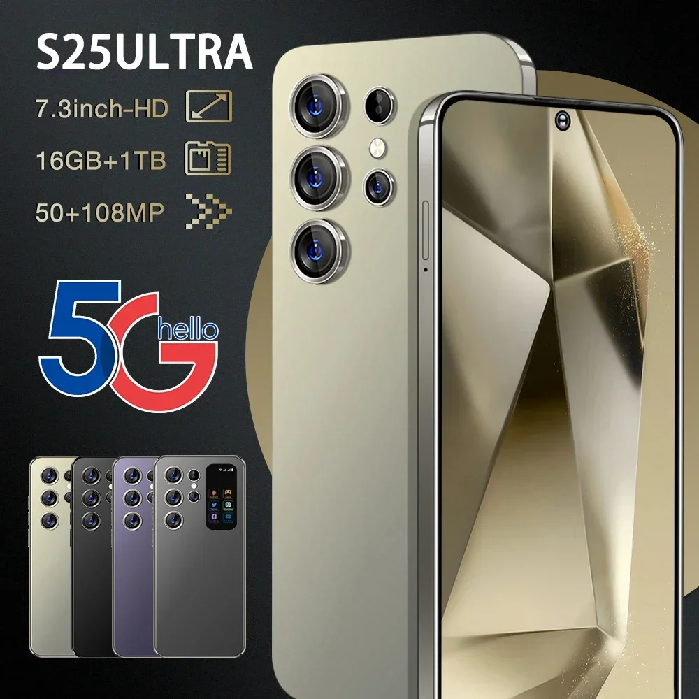 2025 Brand New S25 Ultra Smartphone 5G Original Mobile Phone 16+1TB 7.3inch HD Screen Unlocked Dual SIM Cards Cell phone