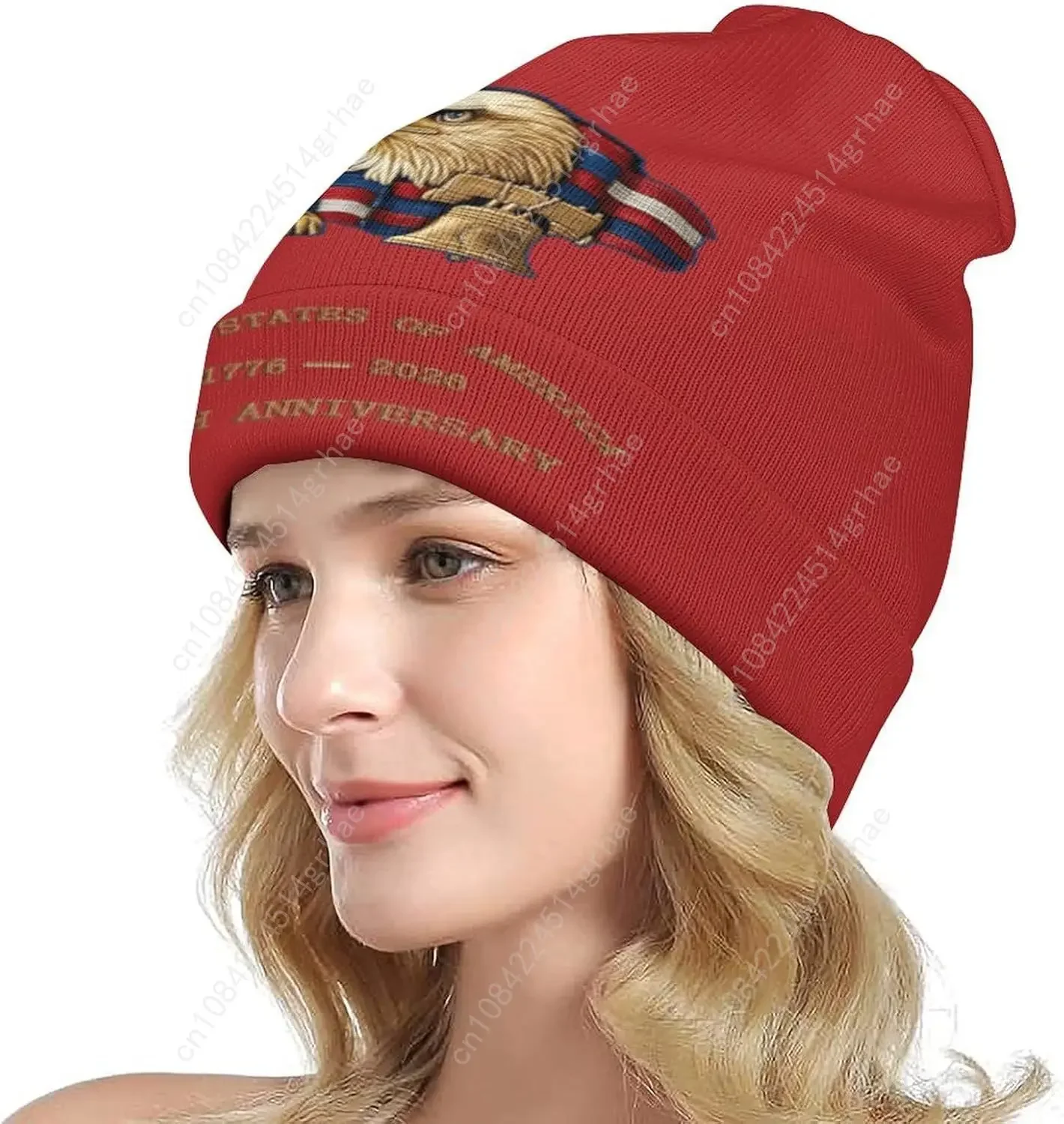 Liberty United States 250 Anniversary Skull Cap 250th Years Celebration Warm Knitted Hat 3D Printed & Embroidery