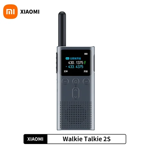 Imagen 1 del producto XIAOMI-walkie-talkie 2S, intercomunicador de seguridad para exteriores, pantalla a Color de 1,77 pulgadas, 4W de potencia, modo Dual en espera, 5km de distancia de llamada, IP54, 120 horas
