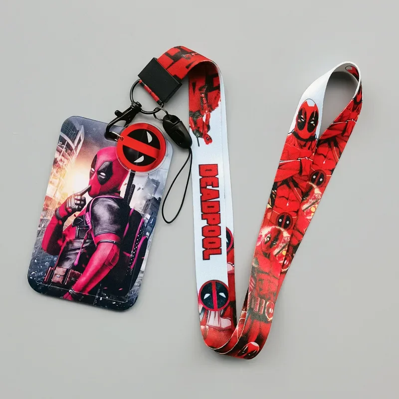 Deadpool & Wolverine ที่ใส่บัตรประชาชนสายคล้อง Action FIGURE Anime marvels บัตรเครดิตรถบัสของขวัญอุปกรณ์เสริมการเดินทางโรงเรียน