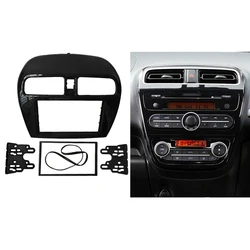 Double 2 Din Fascia for Mitsubishi Mirage Space Star Attrage Radio Stereo Panel Dash Mounting Installation Trim Kit Face Frame