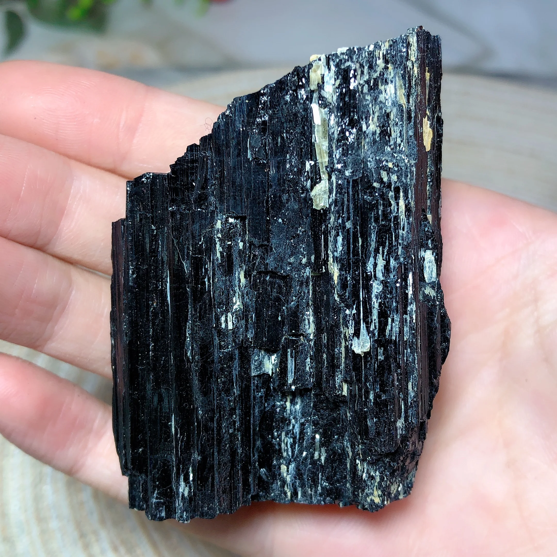 Natural Crystals Black Tourmaline With Yello Mica Raw Specimen Ornament Stone High Quality Wholesale Home Decorations Room Decor
