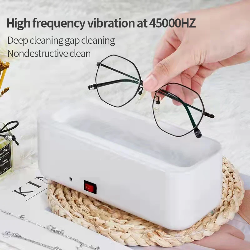 Acoustic Vibration Cleaner Multifunctional Portable Household Cleaning Machine Glasses Cleaning Device Watch Jewelry Cleaning In