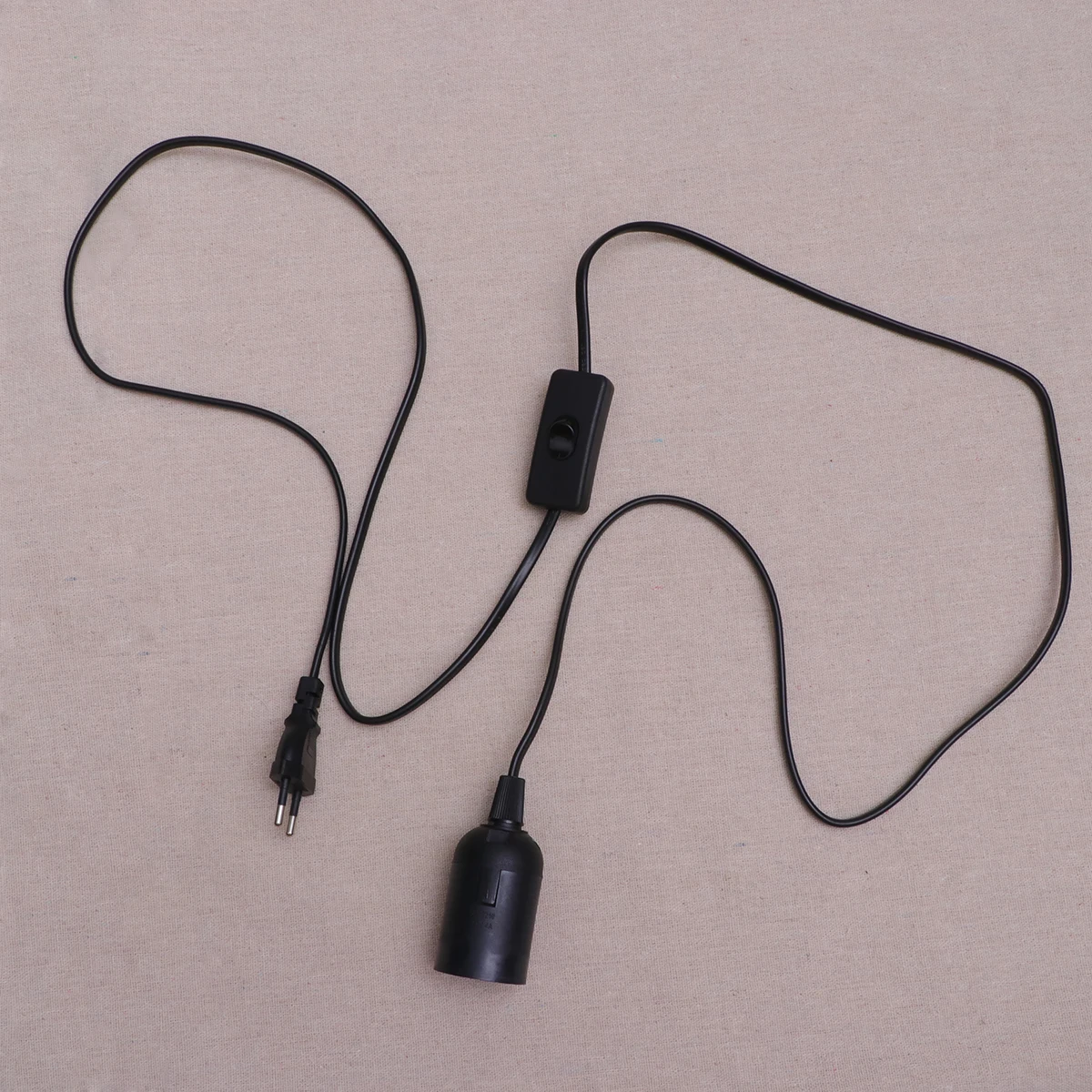 

1.8M E27 Light Socket Cord Lamp Bulb Holder Plug- Home Office Studio Basement Shed Attic Lighting Fixture Socket