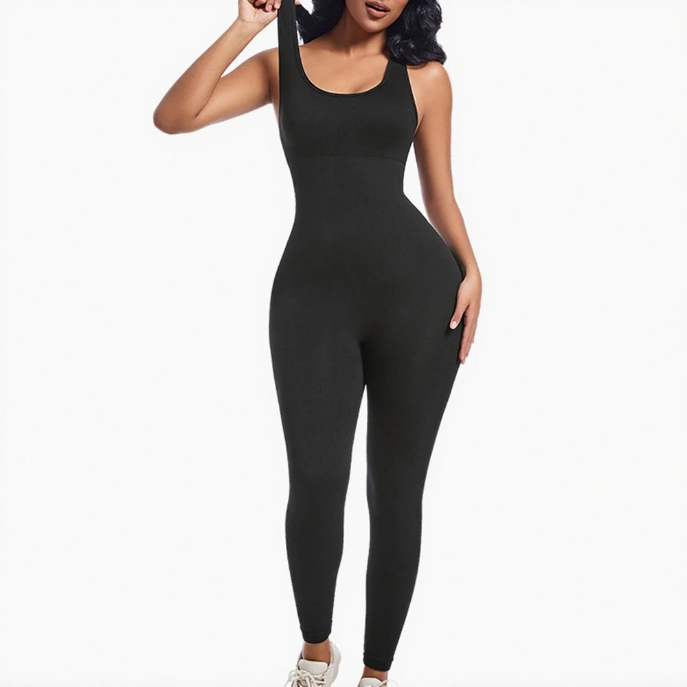 

Casual Fitting Round Neck Jumpsuit Decorative Element Absent Women's Long Pants Suit Comfortable Style Collection