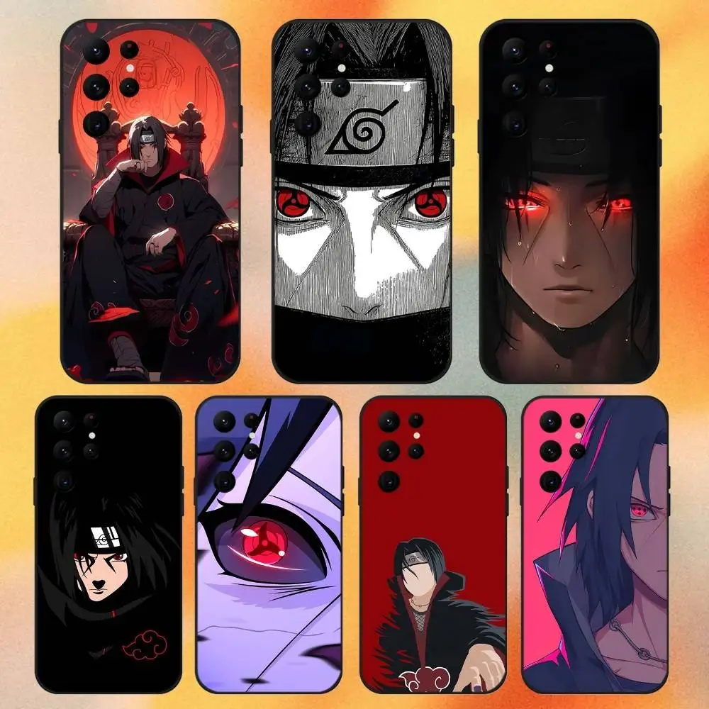 

I-ItachiS Phone Case For Samsung S 25,24,23,22,30,21,10,9,Ultra,Plus,Lite,FE,4,5G A-AkatsukiS U-UchihaS Black Soft Case