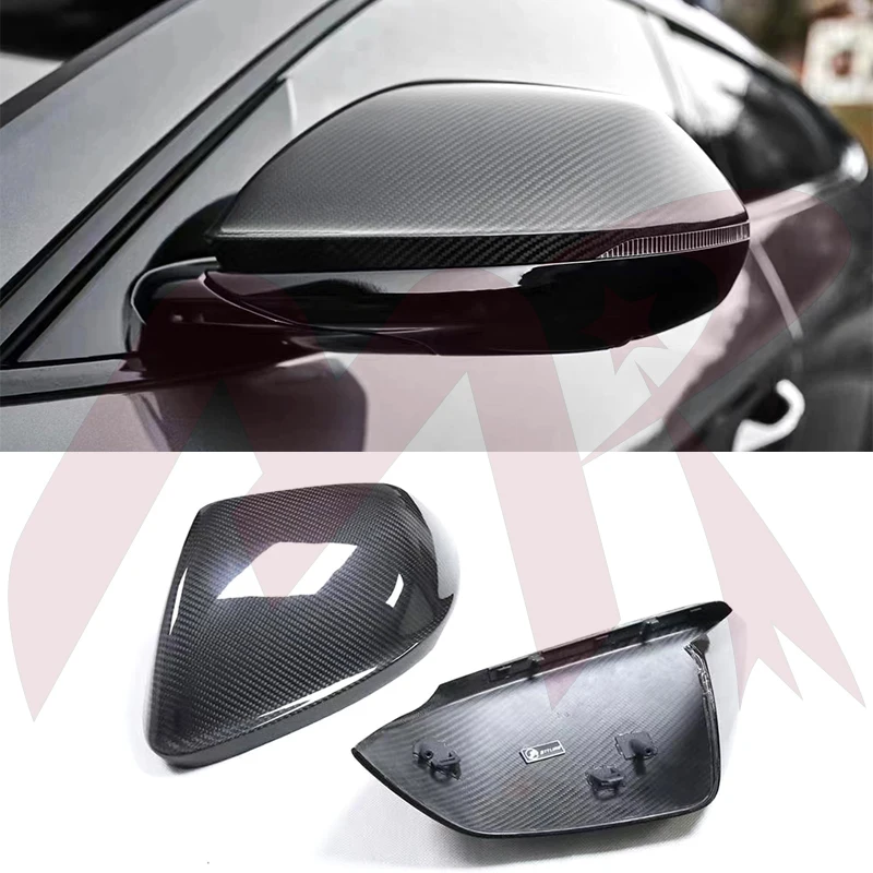 For Audi Q8 RSQ8 Replace Dry Carbon Fiber Car Side Rear View Mirror Cap Accessories Body Kit