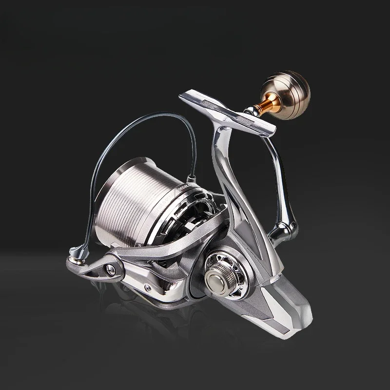 NAG Stainless 6+1 Bearing All-metal Gapless Fishing Reel High Speed 4.8:1 8000-14000 Drag 20KG Big Reel Saltwater Fresh Water