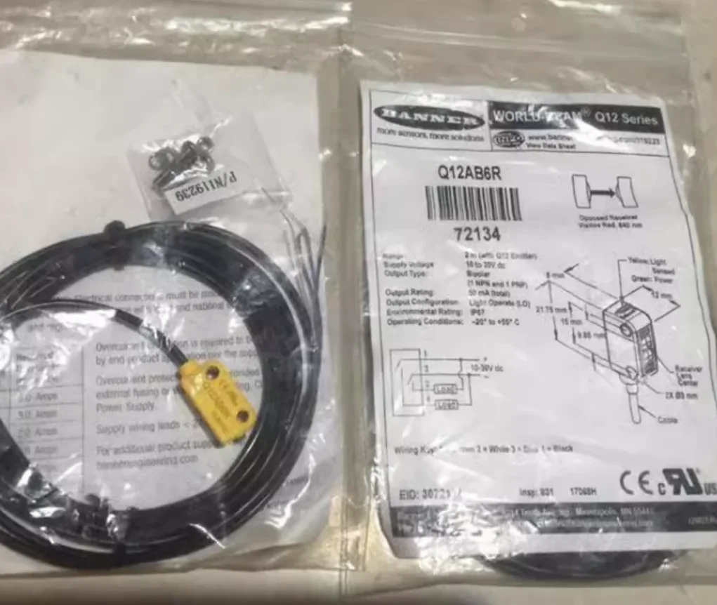New original BANNER Q12AB6R Q126E beam photoelectric switch