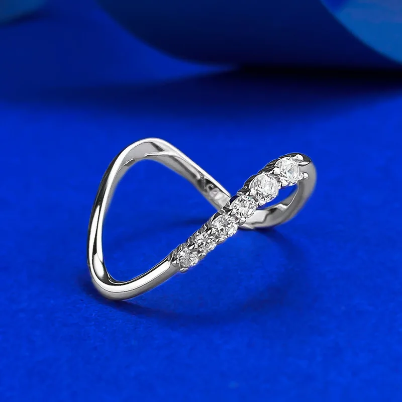 

Sparkling Full Lab Grown Diamonds Rings for Women, 925 Sterling Silver Wedding Band Ring - Bridal Engagement Gold Plated Jewelry
