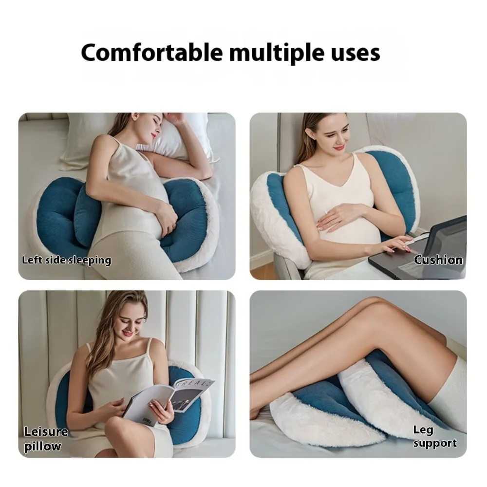 임신 바디필로우 - 등과 배를 위한 조절 가능한 U자형 임산부 지지대