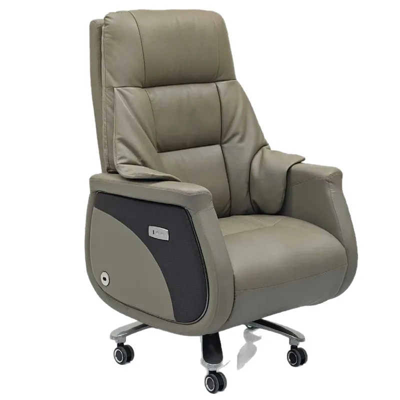 

Индивидуальное легкое роскошное высококачественное офисное кресло для начальника, сидячее и удобное кожаное кресло с откидной спинкой для президента