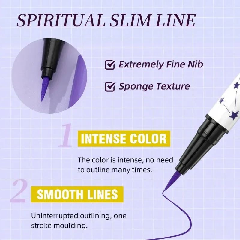 12 Colours Colourful Eyeliner Liquid Waterproof Matte Liquid Eyeliner Pen Long Lasting Green Yellow Purple Blue White Eye Liner