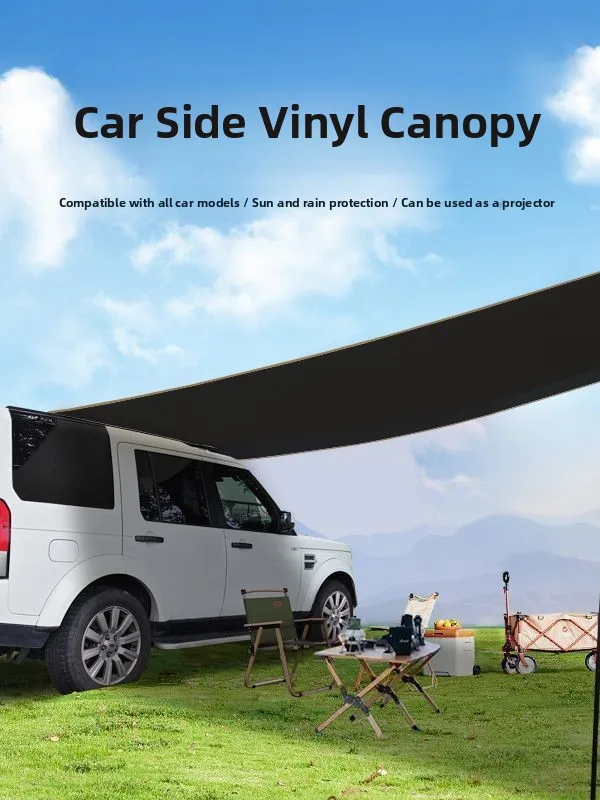 Tenda Lateral para Carro, Equipamento de Camping para Teto, Portátil, Guarda-sol de Viagem, Impermeável, para Lazer e Acampamento em Veículos