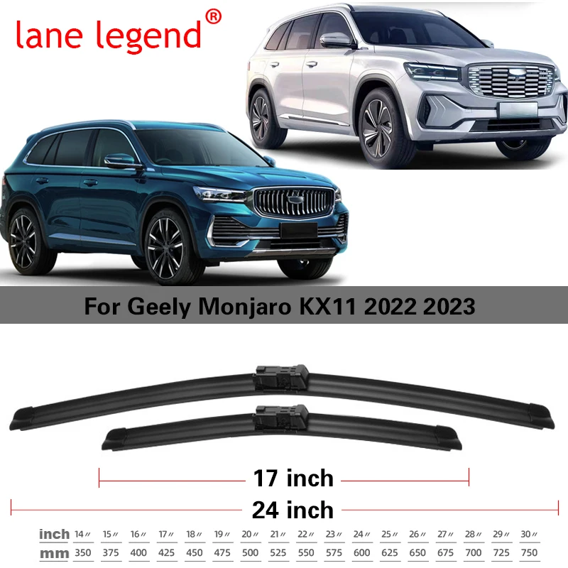 For Geely Monjaro Xingyue L 2022 2023 Car Styling U Frameless Bracketless Rubber Car Windshield Wiper Blades Auto Accessories