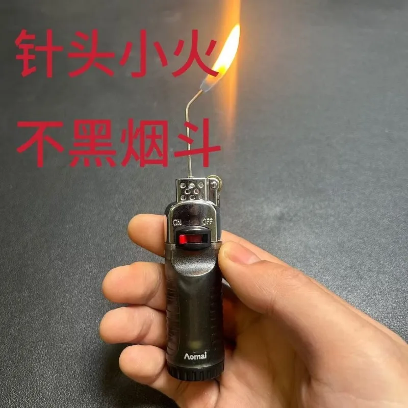 New Creative Pipe Needle Shaped Special Lighter Oblique Lighter Requires Ignition Use Adjustable Flame Cigarette Accessories