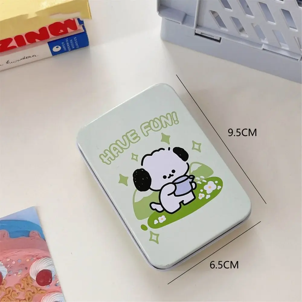 Rectangular Tinplate Box Cute Puppy Pattern Cartoon Small Box Decoration Mini Metal Candy Pill Tin Cases Jewelry