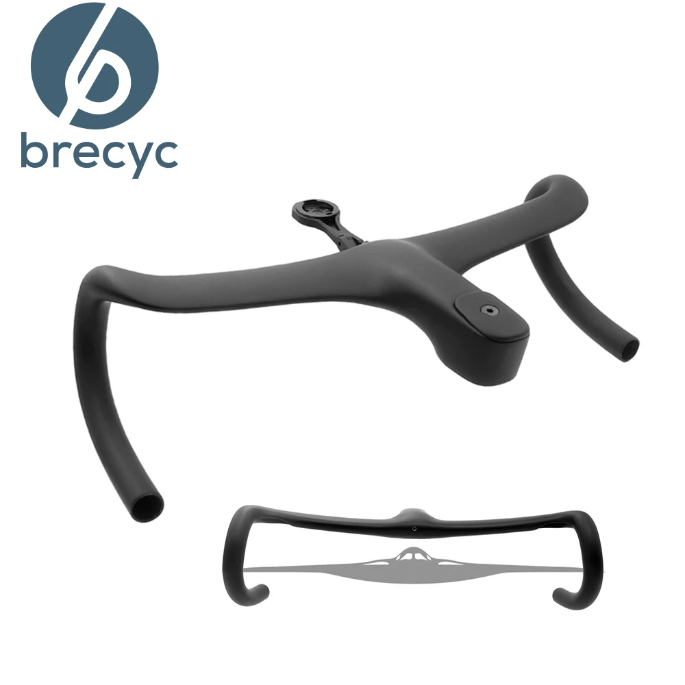 

Road Bike Carbon Fiber Internal Cable ULTRA Triangle Integrated Handlebar Cockpit For 360mm with Mount Spacers Bicycle part