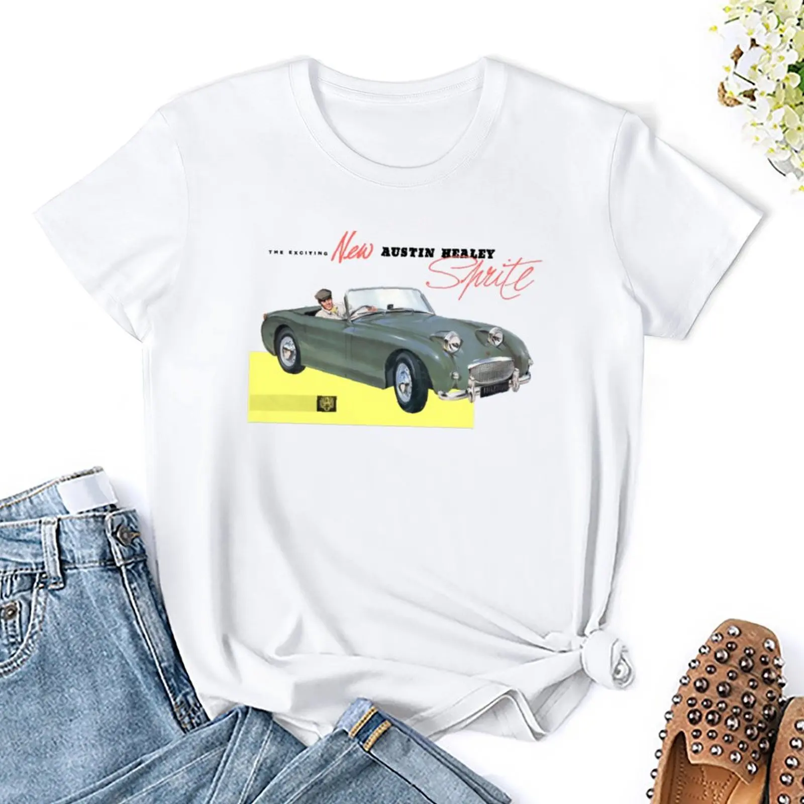 Austin Healey Sprite Kopie T-Shirt lustige koreanische Mode Kawaii Kleidung T-Shirts für Frauen Baumwolle