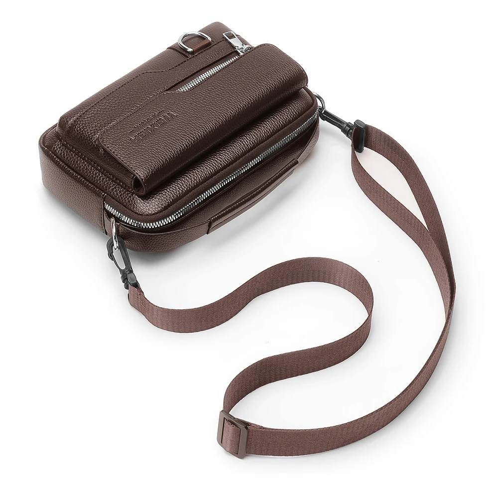 Men's bag high-end designer fashionable waterproof large capacity horizontal backpack shoulder bag men's crossbody bag