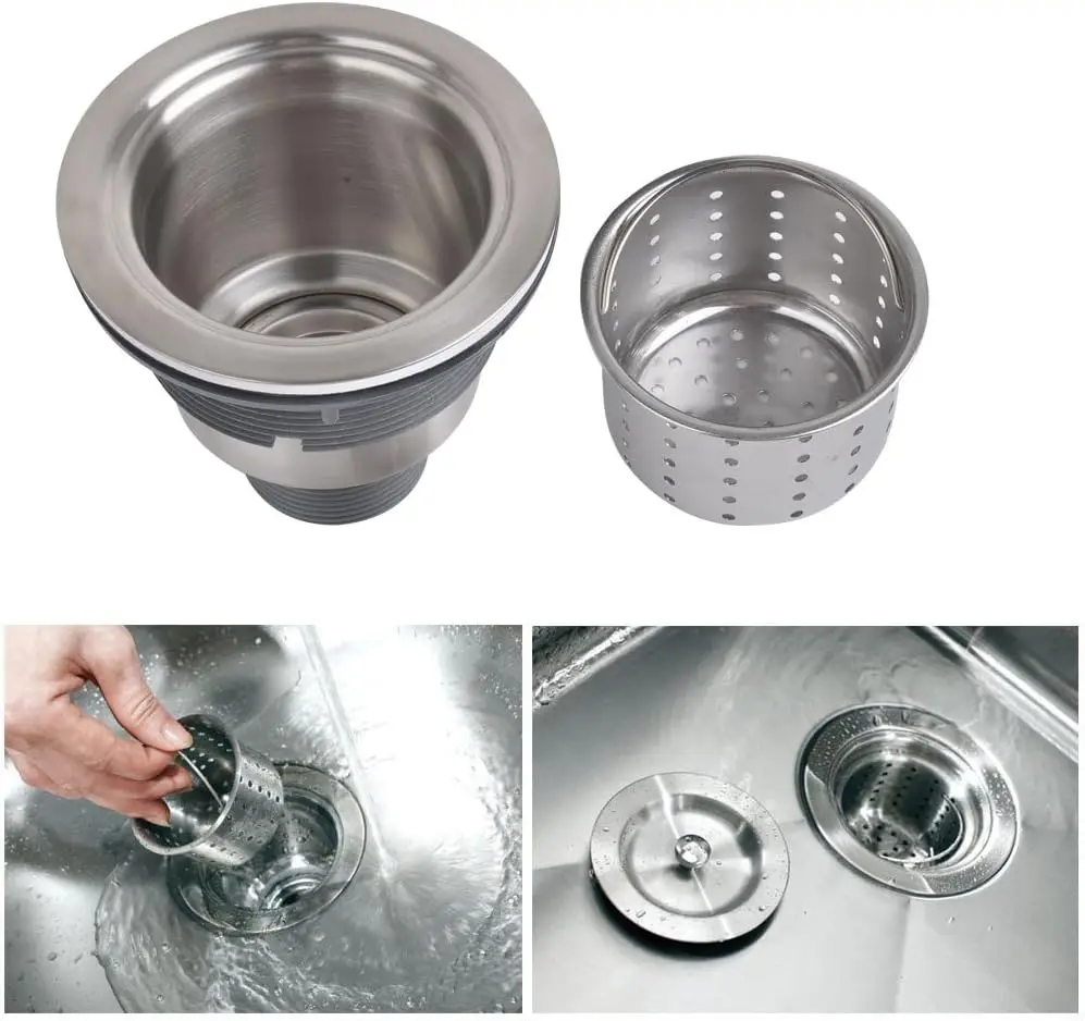 1Pc Stainless Steel Sink 110mm 140mm Drain Strainer Replacement
