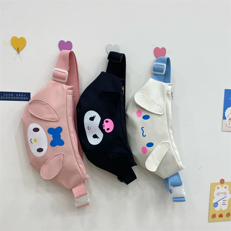 Kawaii Sanrio Anime Cinnamoroll Kuromi Melody Cartoon Marsupio Carino Borsa a tracolla Borsa per telefono Borsa per petto per ragazze Regalo